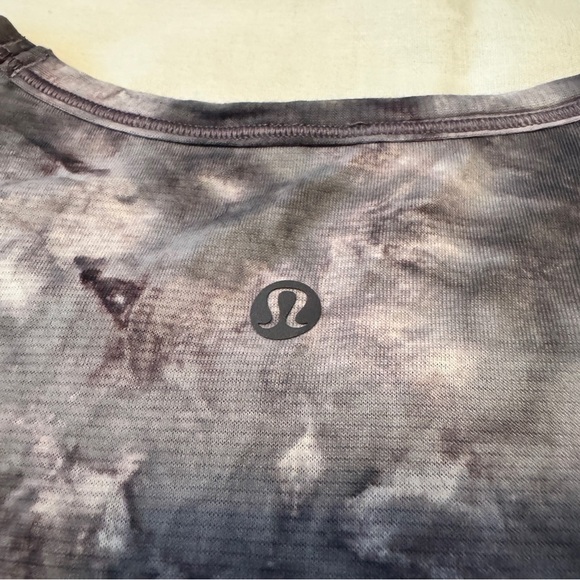 Lululemon XS Long for Length Tank Top in Diamond Tie Dye Glacier Grey Moonwalk - Picture 5 of 8